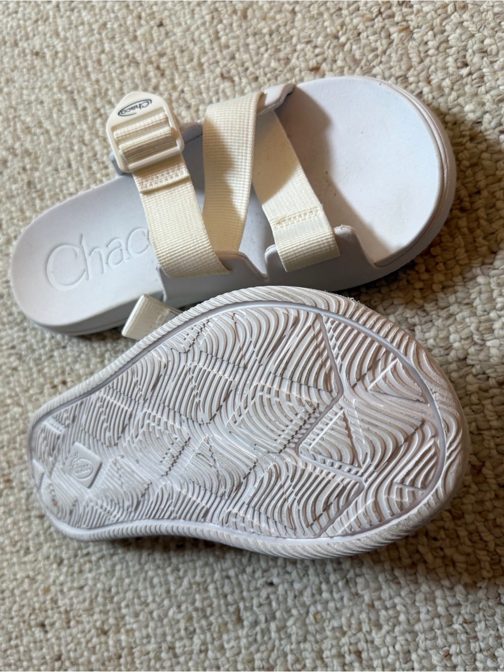 Chaco Women's White Slide Sandals with Adjustable Straps - Picture 3 of 3